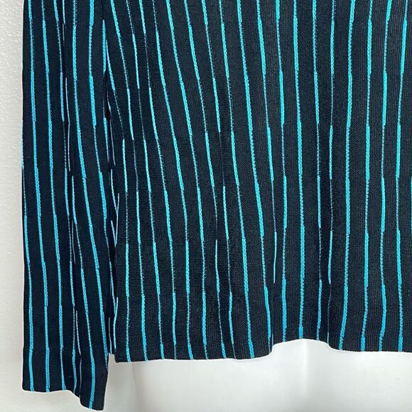 Ming Wang Black Stripe Waterfall Cardigan Size Small - Picture 10 of 16